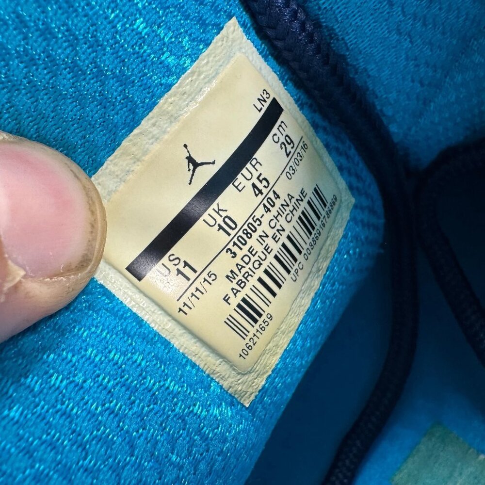 Size 11 Nike Air Jordan 10 Retro Los Angeles Mid Mens Blue Sneakers 310805-404 - Picture 10 of 12